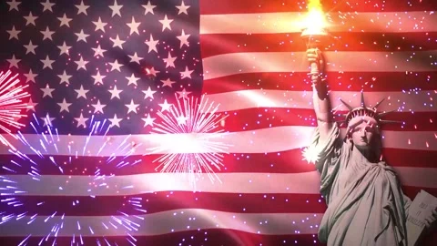 Independence day greeting card Stock Footage 156285416