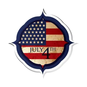 Independence day label Stock Illustration