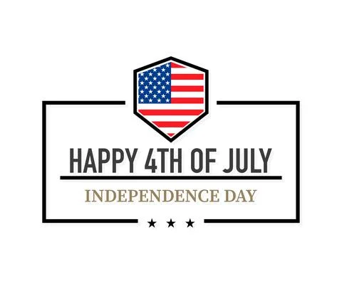 Independence day labels, vector illustration on a white background Stock Illustration