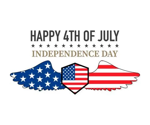 Independence day labels, vector illustration on a white background Stock Illustration