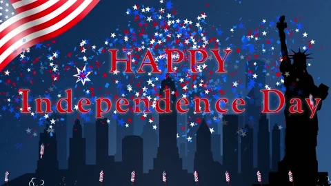 Independence day looped background Stock Footage 156225454