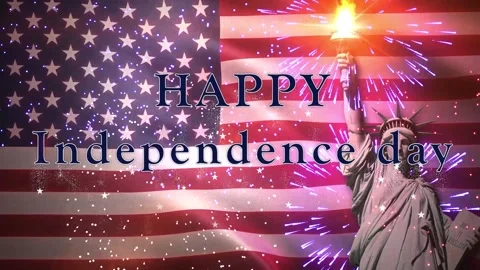 Independence day looped background Stock Footage 156225651