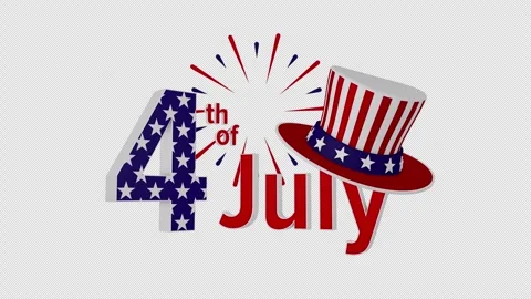 Independence Day overlay with festive fireworks Stock Footage 277113789