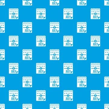 Independence day pattern seamless blue Stock Illustration