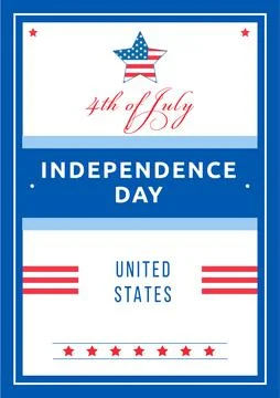 Independence Day poster flat vector template Illustrazione stock