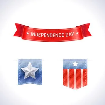 Independence Day Ribbons Stock Illustration