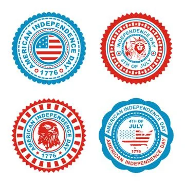 Independence Day Stamp Stock Illustration