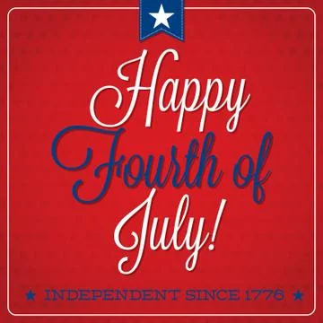 Independence Day typographic card in vector format. Stock Illustration