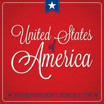 Independence Day typographic card in vector format. Stock Illustration