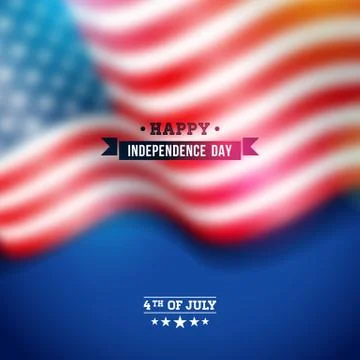 Independence Day of the USA Vector Background. Fourth of July Illustration with Illustrazione stock