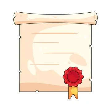 Independence document with a wax seal Stock Illustration