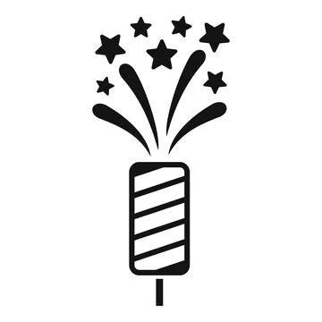 Independence firework icon simple vector. Event carnival Illustrazione stock