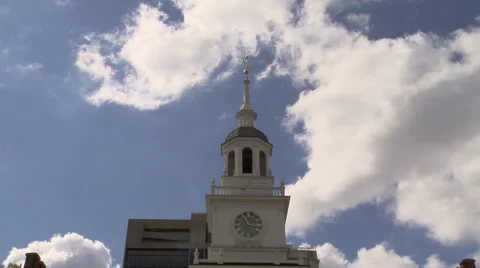 Independence Hall Time-Lapse Fast Stock Footage 64403287