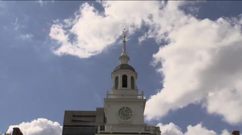 Independence Hall Time-Lapse Stock Footage 64403781