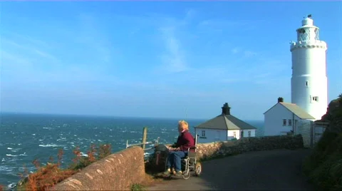 Independence with mobility aids Stock Footage 263473