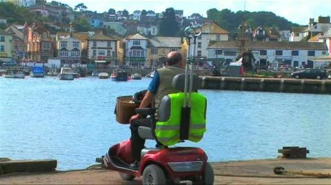 Independence with mobility aids Stock Footage 264692