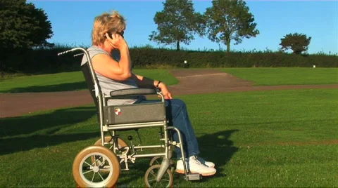 Independence with mobility aids Stock Footage 265670