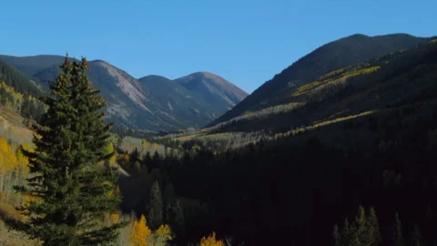 Independence Pass Devils punchbowl Roaring Fork river Colorado summer fall Stock Footage 265080810