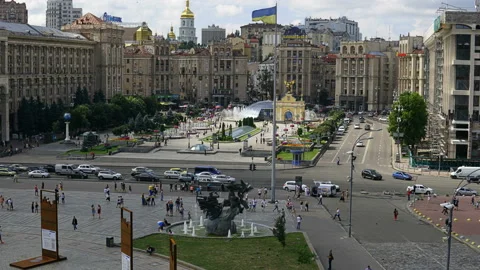 Independence Square in Kiev. Video stock 92733313