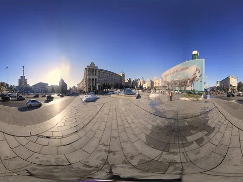 Independence Square in Kyiv Stock Footage 83862128