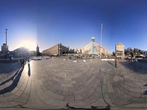 Independence Square in Kyiv Stock Footage 83871634
