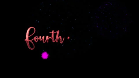 Independence text animation fourth of july sparkles against a black background. Stock Footage 312087568