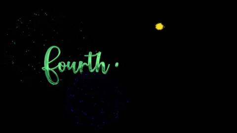 Independence text animation fourth of july fireworks explode with vibrant green  Stock Footage 312087716