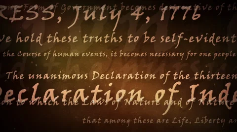Independence Text Scroll Video stock 39498957