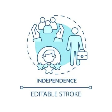 Independence turquoise concept icon イラスト素材