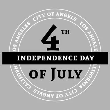 Independens day LA gray Stock Illustration