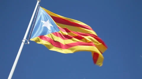 Independent Catalan Flag Stock Footage 33629395