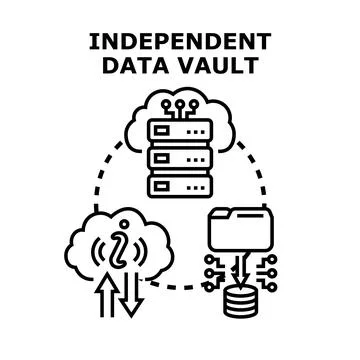 Independent data vault concept representing secure data storage Stock Illustration
