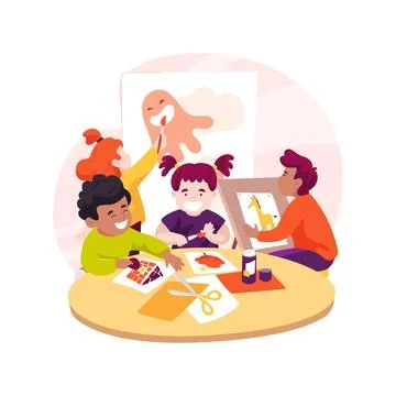 Independent learning isolated cartoon vector illustration. Illustrazione stock