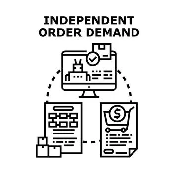 Independent order demand concept vector illustration Stock Illustration