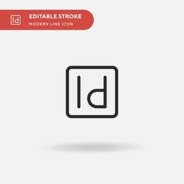 Indesign Simple vector icon. Illustration symbol design template for web mobi Stock Illustration
