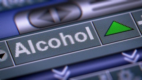 The Index of Alcohol on The Screen. Up. Looping. Stock-Footage 74706300