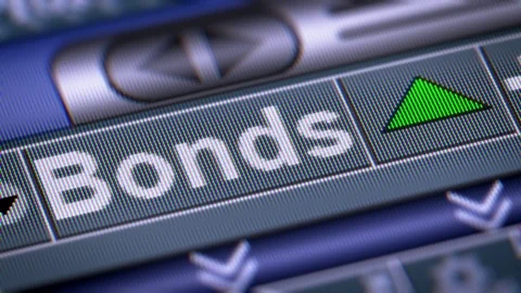 The Index of Bonds on The Screen. Up. Looping. Stock Footage 74933653
