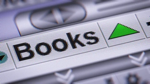 Index of Books. Up. Looping. Video stock 73134179