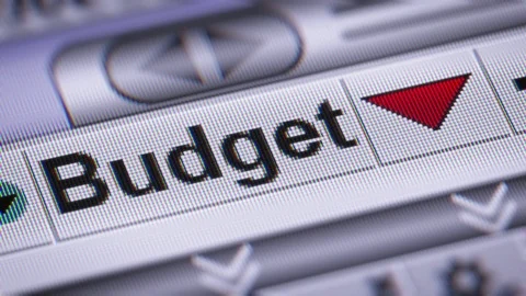 Index of Budget. Down. Looping. Video stock 73248759