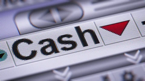 Index of Cash on the screen. Down. Looping. Video stock 73284073