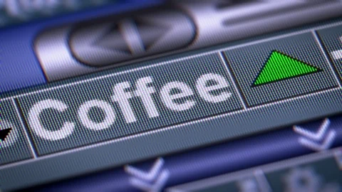 The Index of Coffee. Up. Looping. Stock Footage 74573341