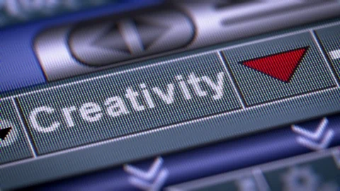 The Index of Creativity on The Screen. Down. Looping. Stock Footage 75157467