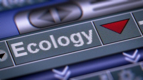 The Index of Ecology on The Screen. Down. Looping. Stock Footage 75158414