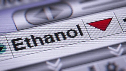 Index of Ethanol on the screen. Looping. Stock Footage 72874359