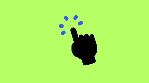 Index finger cursor icon hand pointer green screen background Stock Footage 299524728