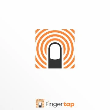 Index finger free logo vector stock. Touch abstract design concept. Stock Illustration