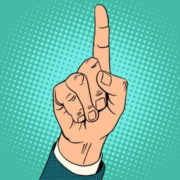 Index finger up gesture Stock-Illustration