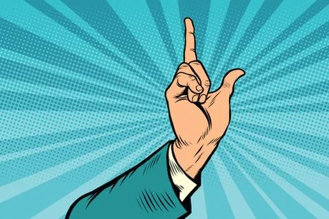 Index finger up gesture Stock Illustration