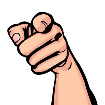 Index Finger Pointing Forward Stock Illustration