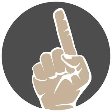 Index Finger Pointing Up Icon Stock Illustration